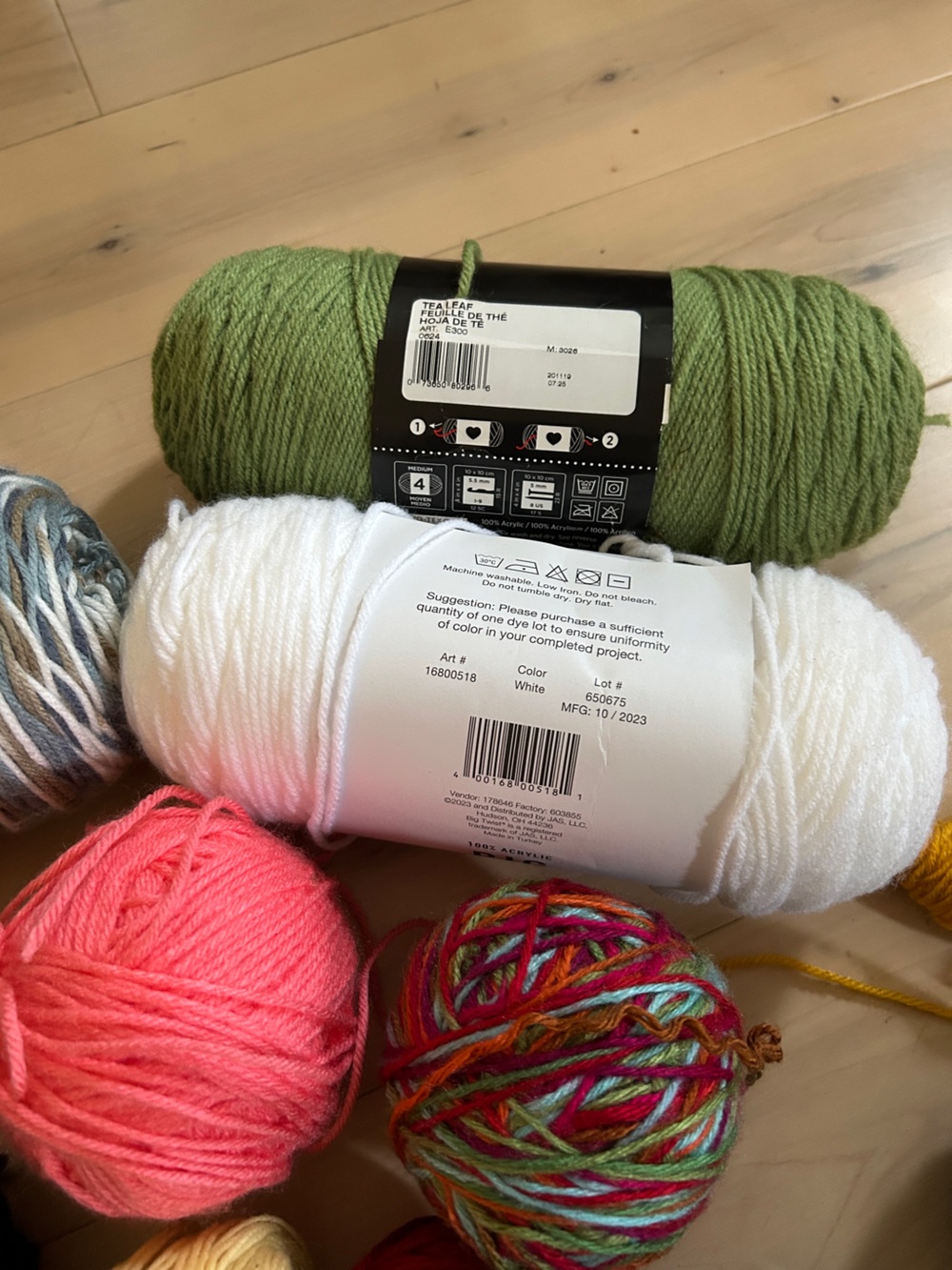 16 Assorted Yarn Destash Bundle Skeins and Balls with Partial Panel - Picture 6 of 10